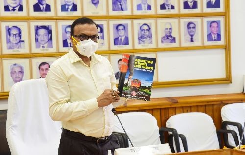NFR General Manager Sanjive Roy releasing the book on August 25. (NFR Photo)